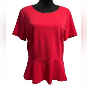 DKNY hot pink peplum Top Blouse
